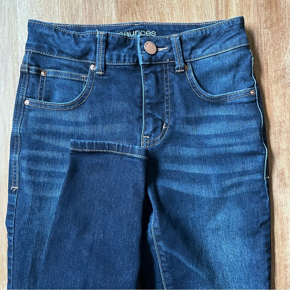 Maurices Everflex High-Rise Dark Wash Skinny Jeans Women's‎ 0 Long